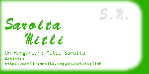 sarolta mitli business card